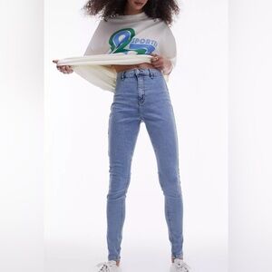 Topshop Joni stretch jeans, petite, in bleach